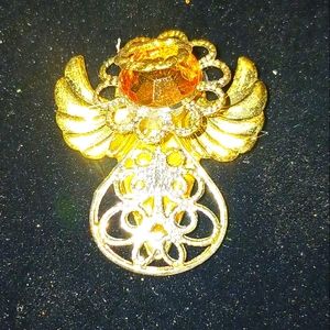 Angel pendant November birthstone